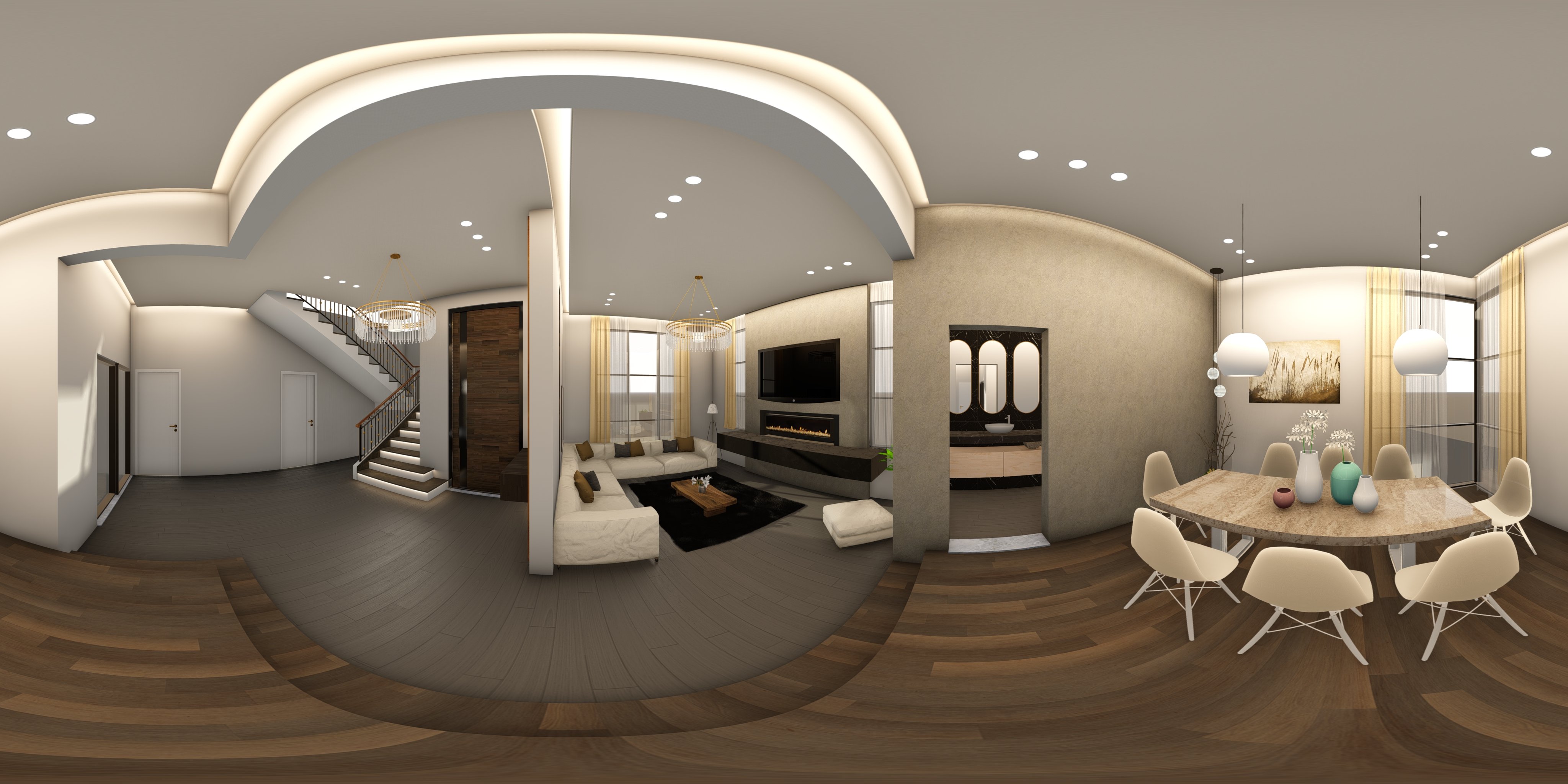 360° interior panorama preview